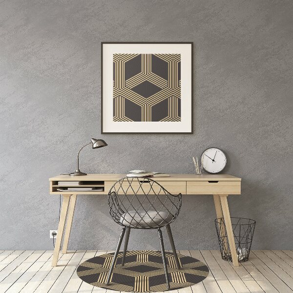 Office chair mat geometric pattern