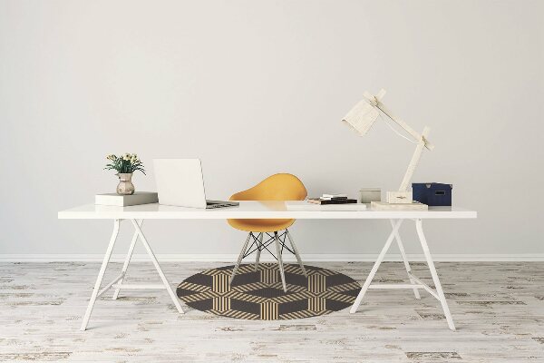 Office chair mat geometric pattern