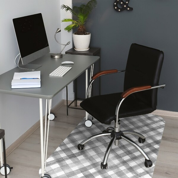 Desk chair mat gray grille