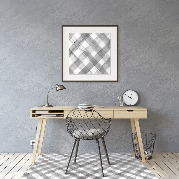 Desk chair mat gray grille