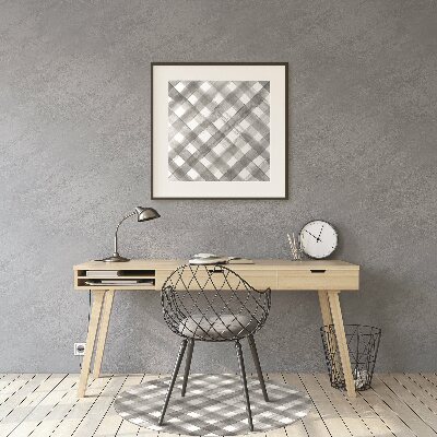 Desk chair mat gray grille