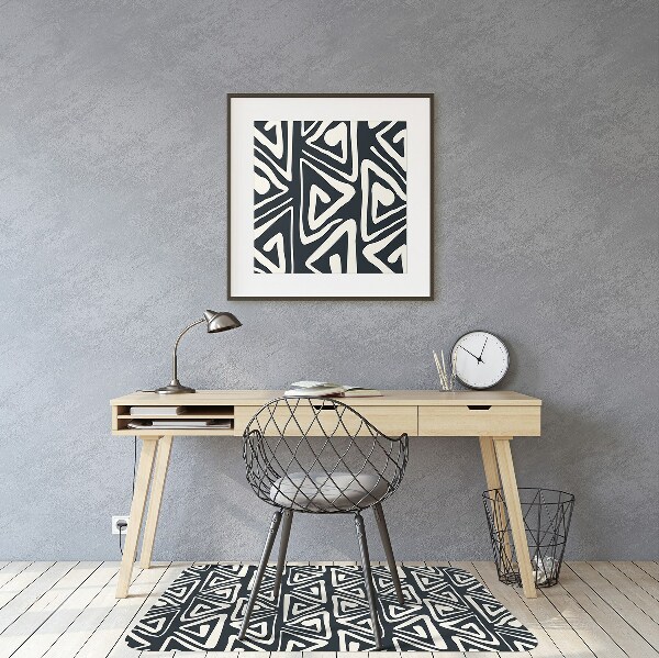 Office chair mat geometric pattern