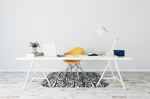 Office chair mat geometric pattern
