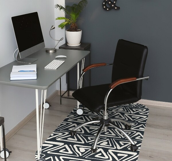Office chair mat geometric pattern