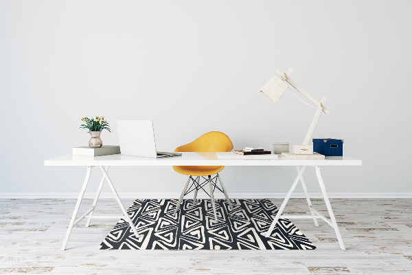 Office chair mat geometric pattern