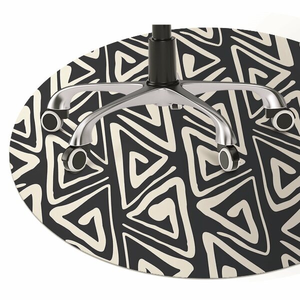Office chair mat geometric pattern