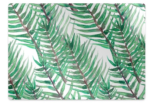 Office chair floor protector palm leaves