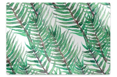 Office chair floor protector palm leaves