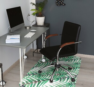 Office chair floor protector palm leaves