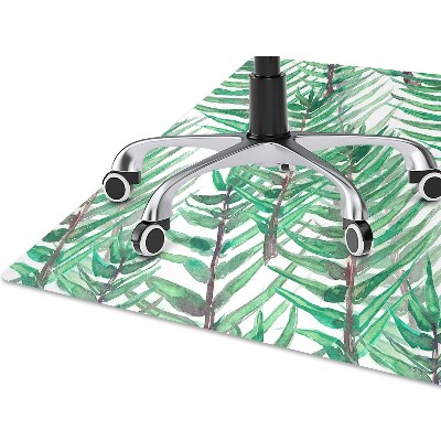 Office chair floor protector palm leaves