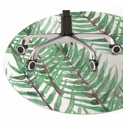 Office chair floor protector palm leaves