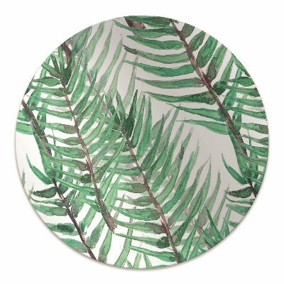 Office chair floor protector palm leaves