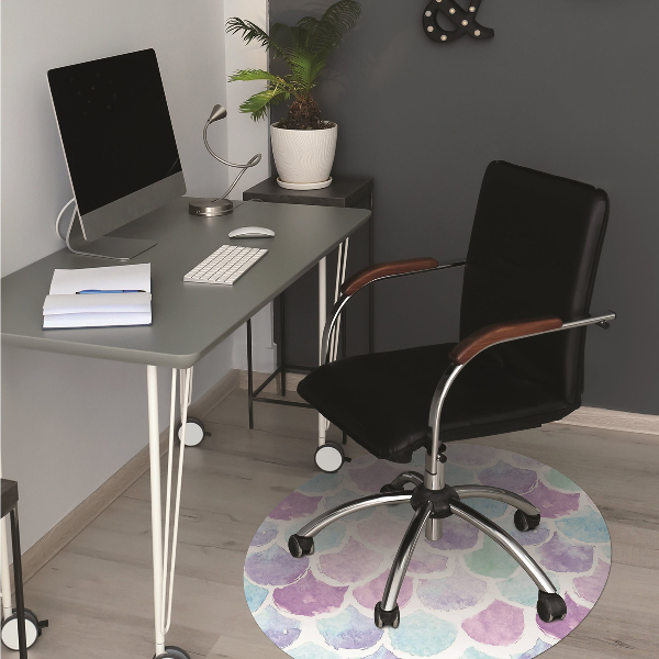 Office chair mat colored drops
