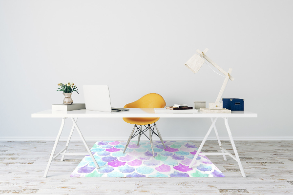 Office chair mat colored drops