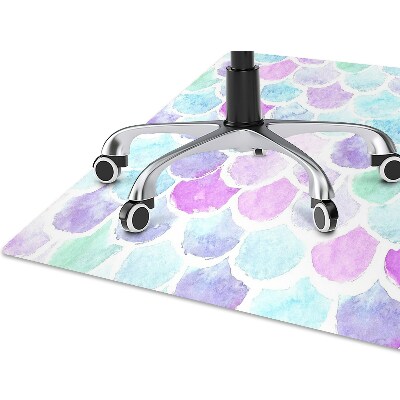Office chair mat colored drops