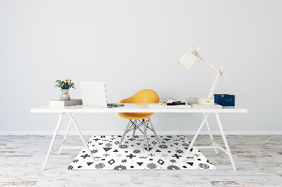 Office chair floor protector geometric patterns