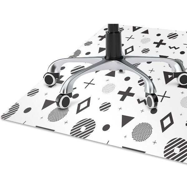 Office chair floor protector geometric patterns