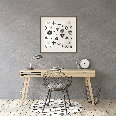 Office chair floor protector geometric patterns