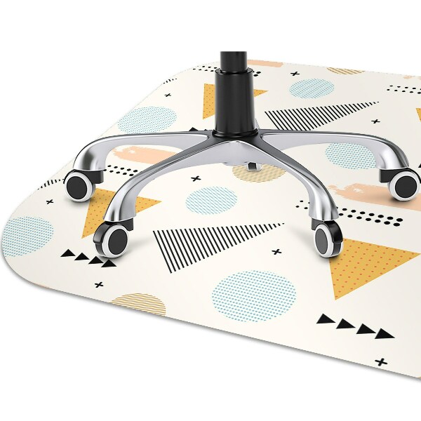 Office chair mat colored shapes