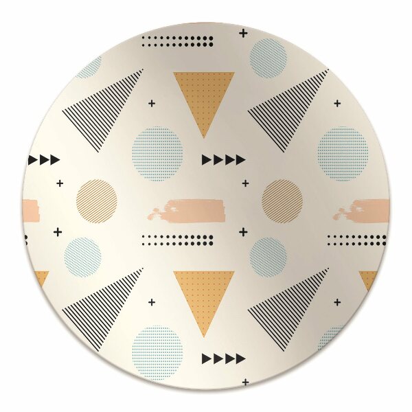 Office chair mat colored shapes