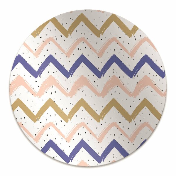 Chair mat floor panels protector painted zigzags