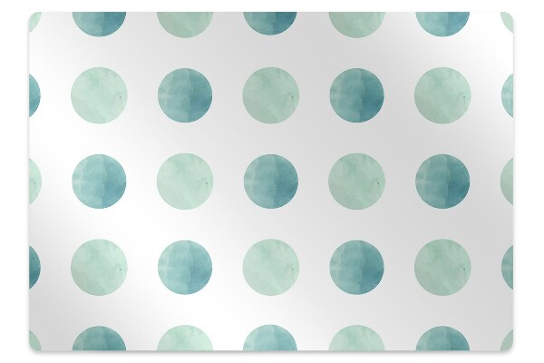 Office chair mat watercolor dots