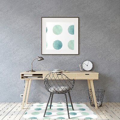 Office chair mat watercolor dots