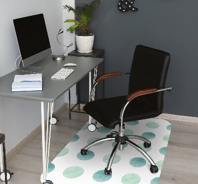 Office chair mat watercolor dots