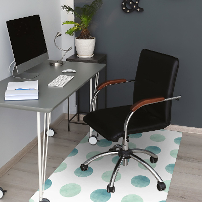 Office chair mat watercolor dots