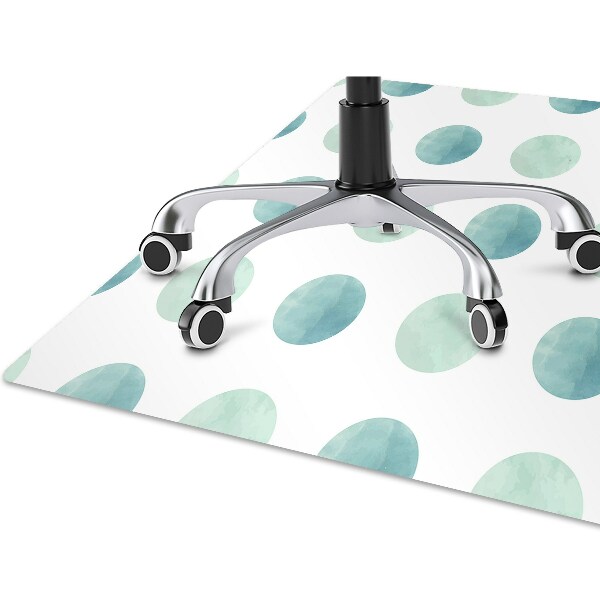 Office chair mat watercolor dots