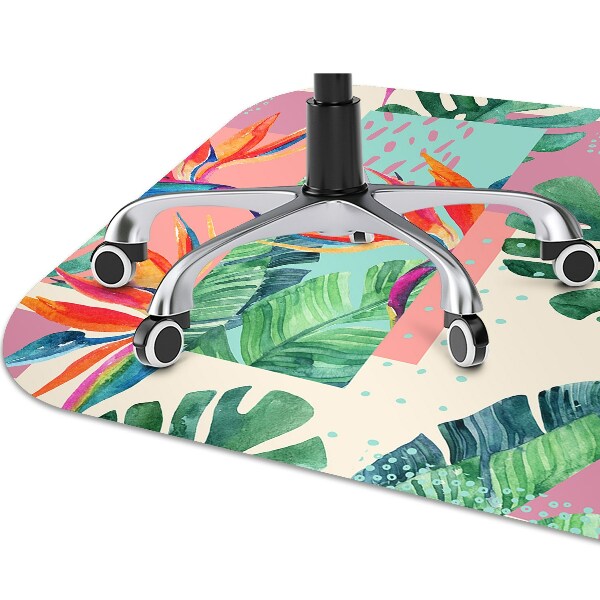 Office chair floor protector Tropical mosaic