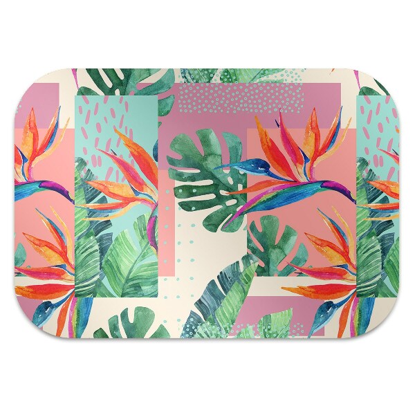 Office chair floor protector Tropical mosaic