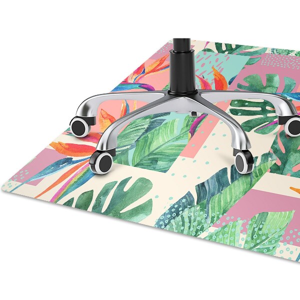 Office chair floor protector Tropical mosaic