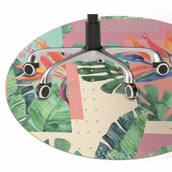 Office chair floor protector Tropical mosaic