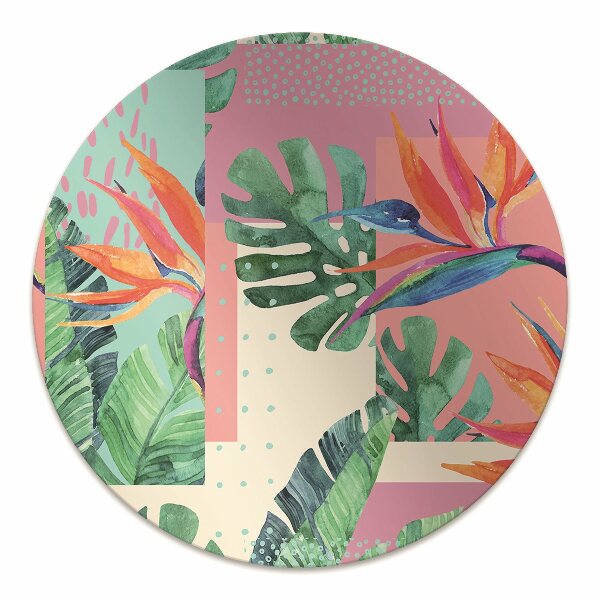 Office chair floor protector Tropical mosaic