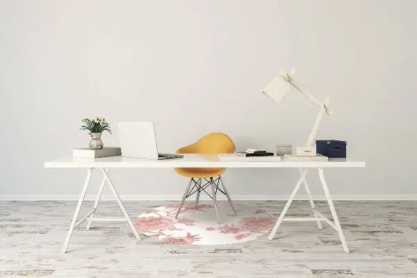 Chair mat floor panels protector pastel flowers