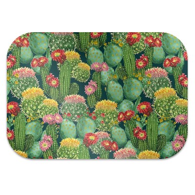 Chair mat floor panels protector flowering cacti