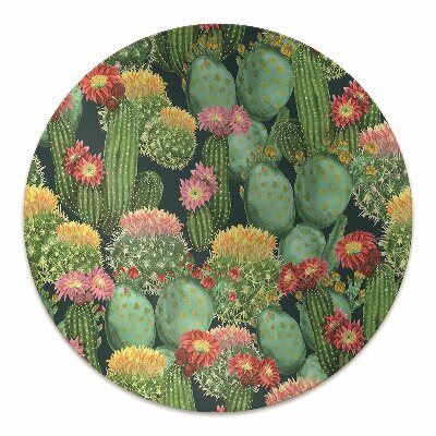 Chair mat floor panels protector flowering cacti