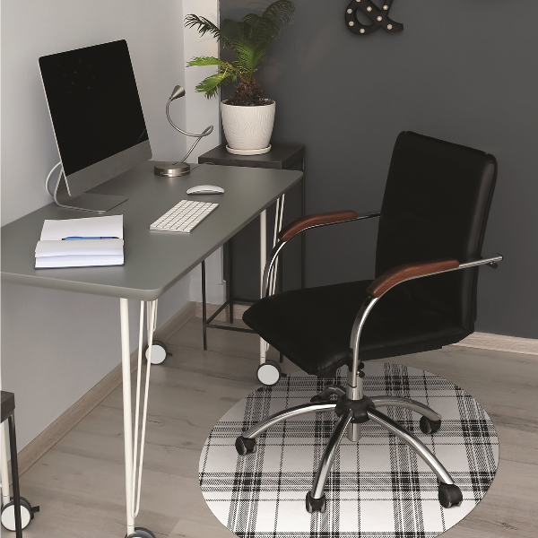 Computer chair mat Plaid pattern