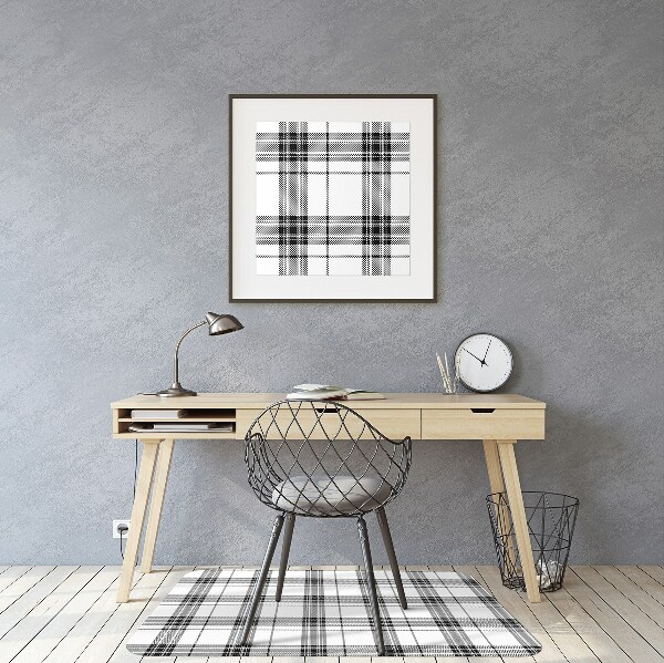 Computer chair mat Plaid pattern