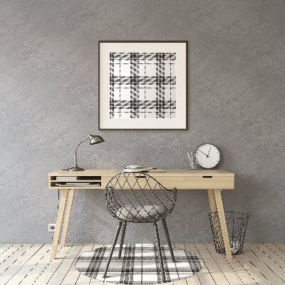 Computer chair mat Plaid pattern