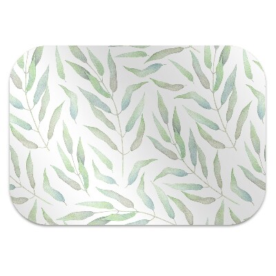 Chair mat floor panels protector delicate leaves