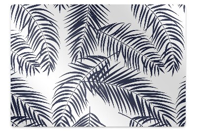 Chair mat floor panels protector Tropical palm