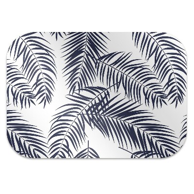 Chair mat floor panels protector Tropical palm