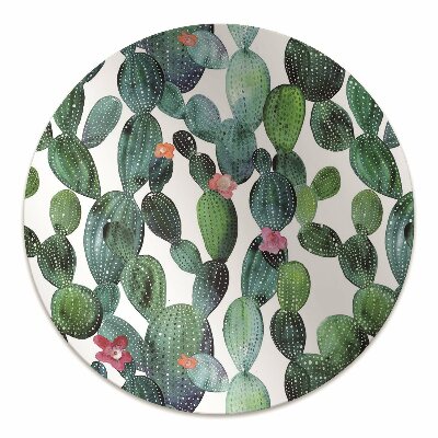 Office chair floor protector Cactus with flowers