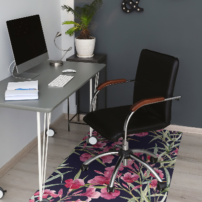 Office chair mat watercolor Flowers