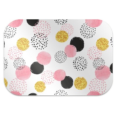 Chair mat geometric dots