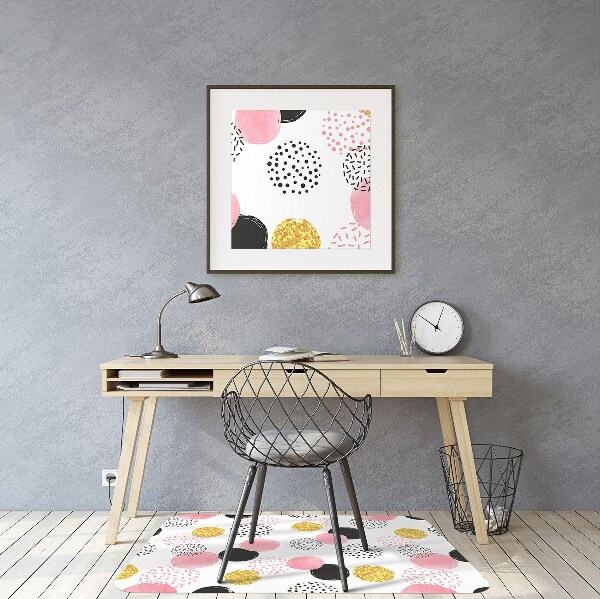 Chair mat geometric dots