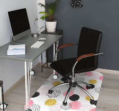 Chair mat geometric dots