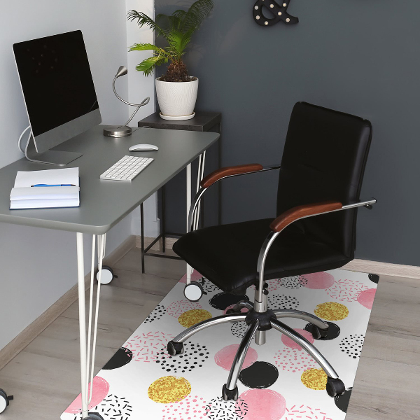 Chair mat geometric dots